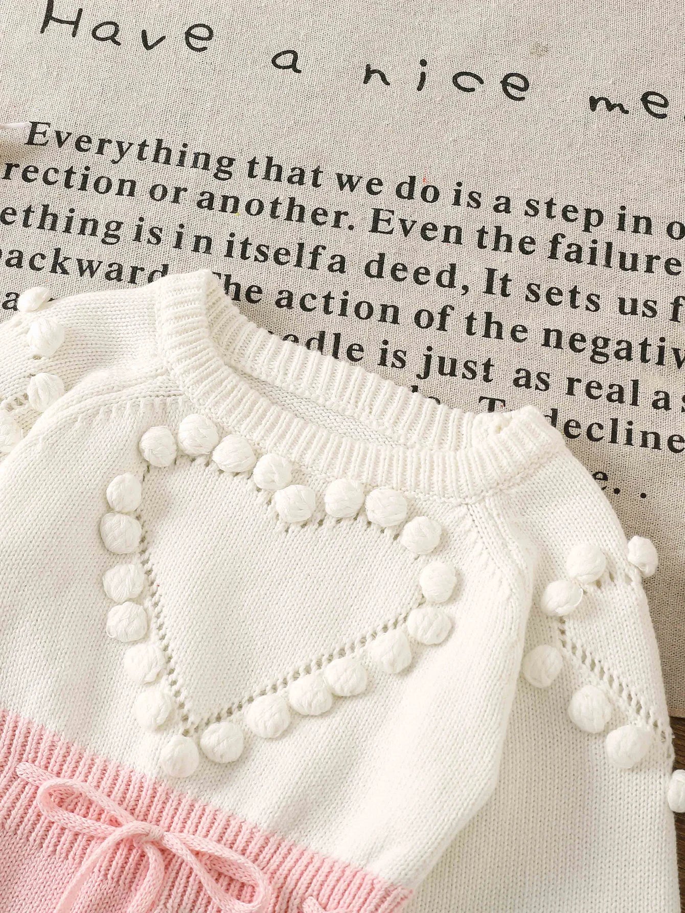 Autumn Lovely Heart Jumpsuit Infant Baby Girl Knitted Clothes Love Romper Bodysuit Outfit Spring Cotton Knitted Sweater Bodysuit