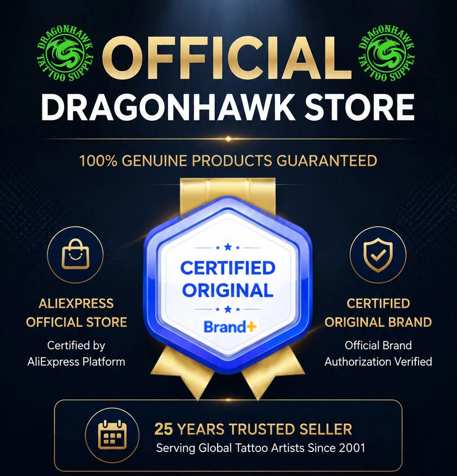 Dragonhawk Fold Pro Wireless Tattoo Machine Adjustable 7 Strokes Power By Mcore-c2 Low Vibration Silent Stable for Beginners