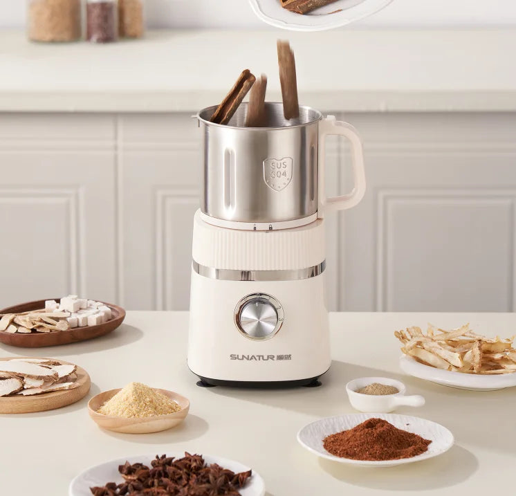 SUNATUR 500W Home Use Food Processor Multifunctional Kitchen Grinder for Coffee Spices Baby Food with Large Capacity
