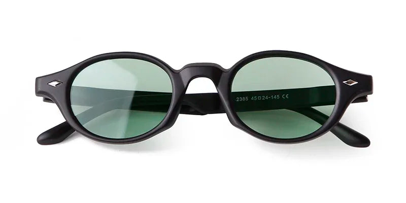Retro Small Oval Sunglasses Women Brand Design Rivet Blue Tortoise Shell Sun Glasses Outdoor Men Shades Female UV Oculos De Sol