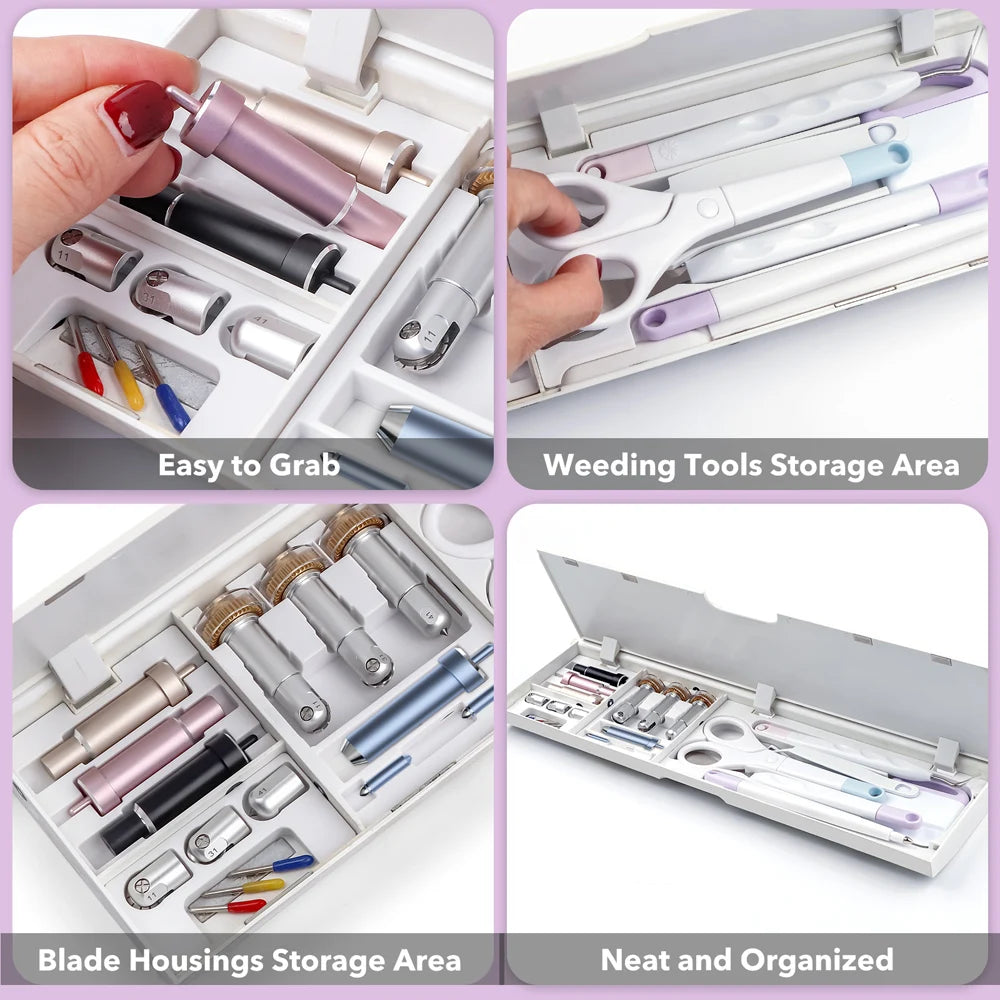 4pcs/Set Tools Storage Inserts for Cricut Maker 3 & Maker Weeding Tools Kit Tray Blades Housing Tip Accessories Organizer