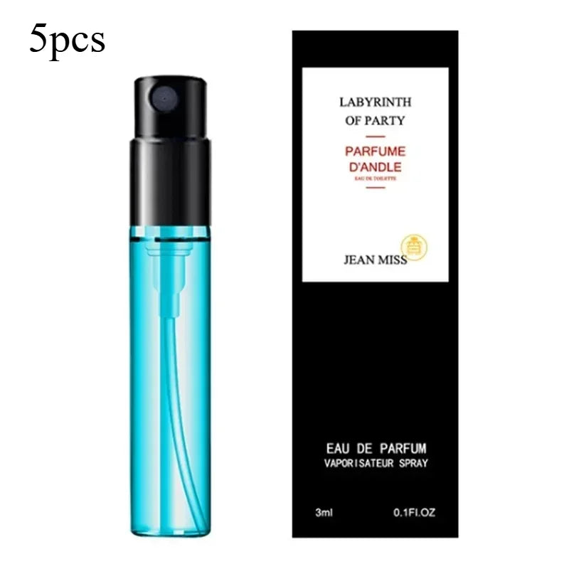 5pcs 3ml Q Style Brand Pheromone Perfume for Women Men Atomizer Beautiful Packaging Fashion Lady Sample Long Lasting Taste