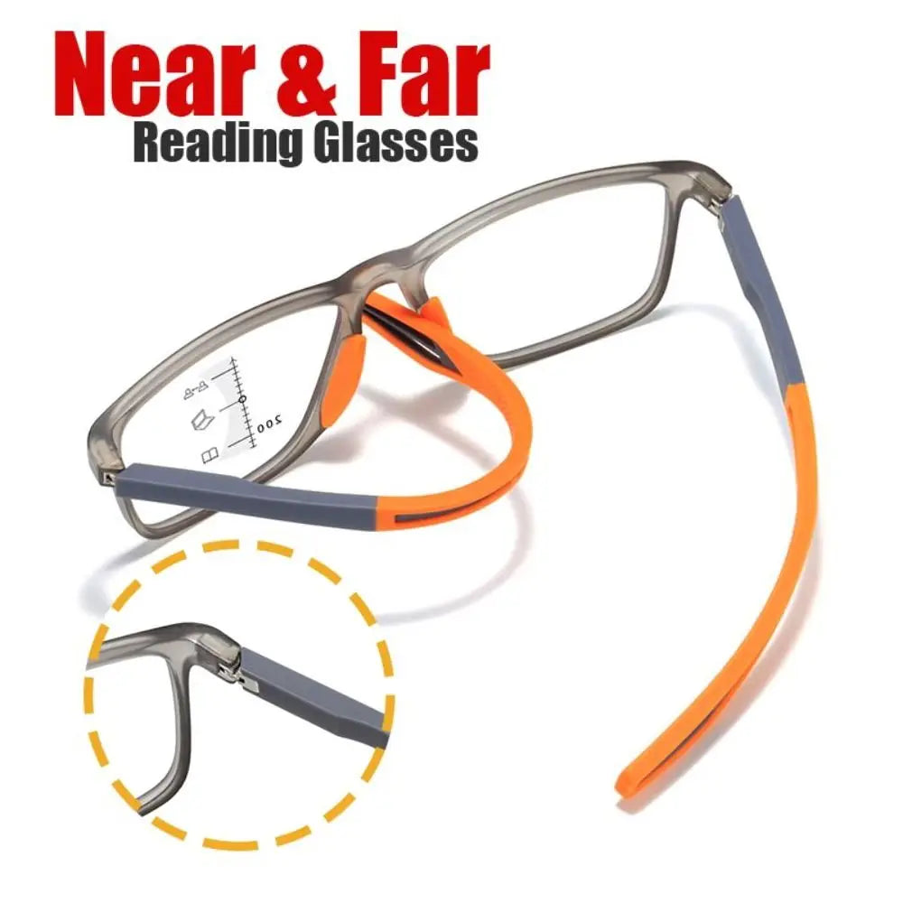 New TR90 Anti-blue Light Multifocal Reading Glasses Men Women Progressive Near Far Eyewear Ultralight Sports Farsight Eyeglasses