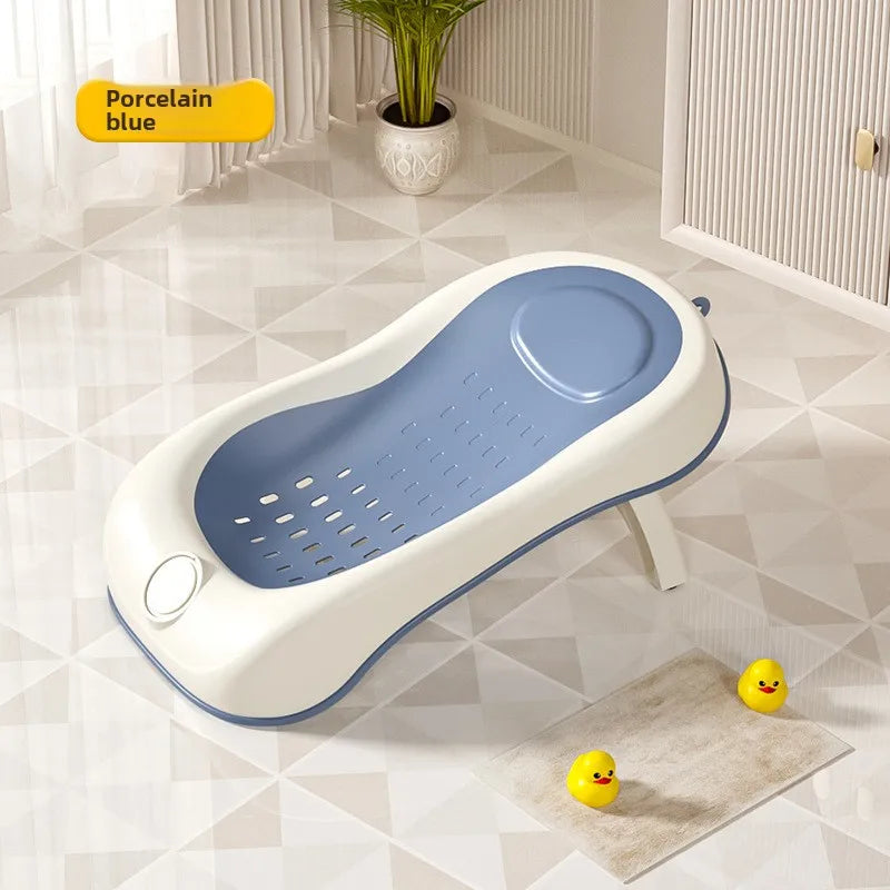 Parent Helper Universal Non-Slip Bath Net, Newborn Bath Lying Rack Baby Convertible Sit-Lie Bath Bed Temperature Sensing
