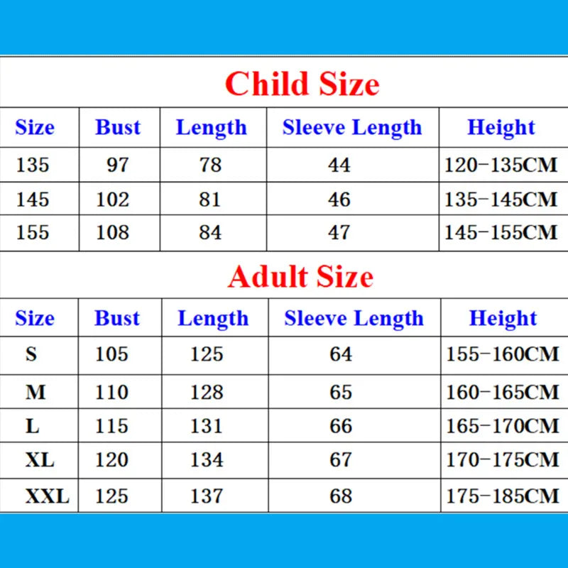 Halloween Cloak Cosplay Costume Sorcerer Long Shirt Hooded Black Robe Adult and Ghost of Horror Cloak Child Holiday Costume Set