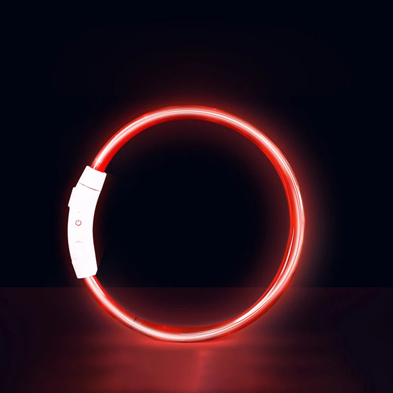 Led Luminous Dog Collar Rechargeable Cat Collar 3 Modes Anti-lost Night Collar Pet Supplies Suitable For Large Medium Small Dogs