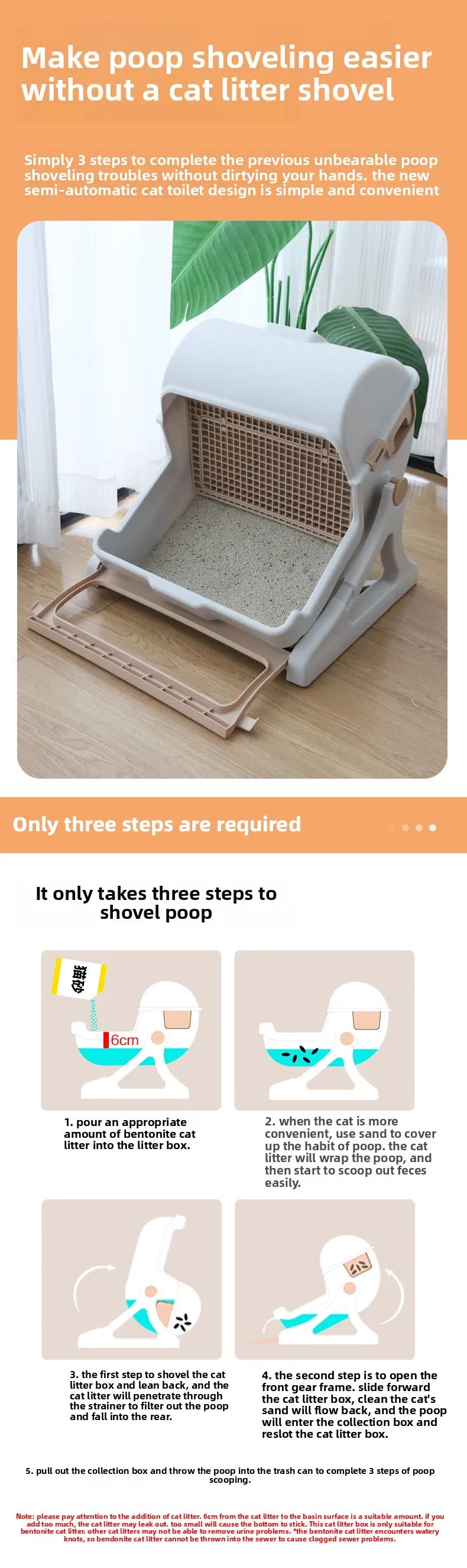 Semi-automatic Cat Litter Box Anti-splash Oversized Semi-closed Pet Toilet Lazy Cat Toilet Pet Products