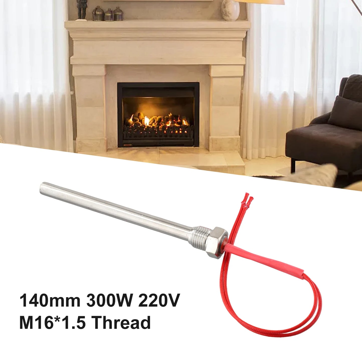 220V Igniter Hot Rod Lgniter Hot Rod Wood Pellet Heating Tube Fireplace Grill Stove Part 300W / 350W Fireplace Parts Replacement