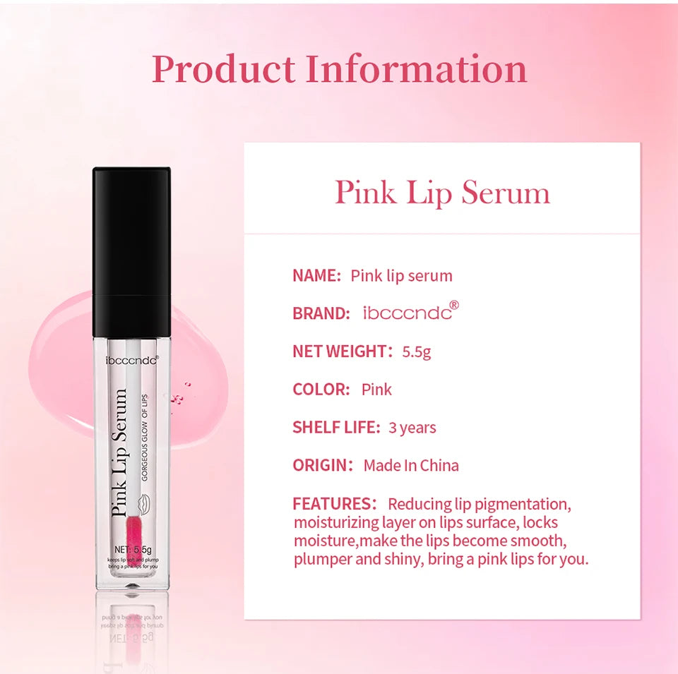 ibcccndc Pink Lip Serum Lotion Moisturizes Moisturizes And Plump Lips Removes Dead Skin Pink Lip Essence Brightener Use Of  Face