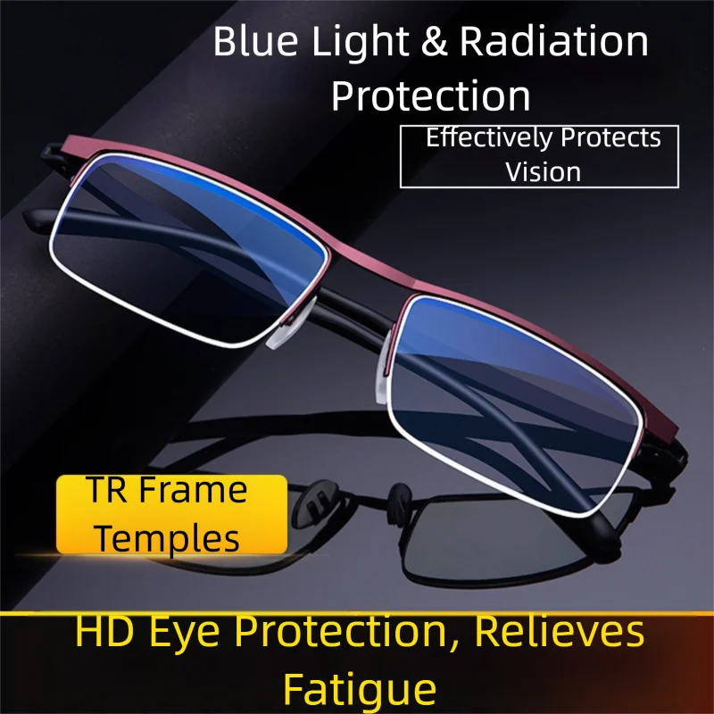 Intelligent zoom for both men and women anti-blue light reading glasses, progressive multi-focus dual use reading glasses