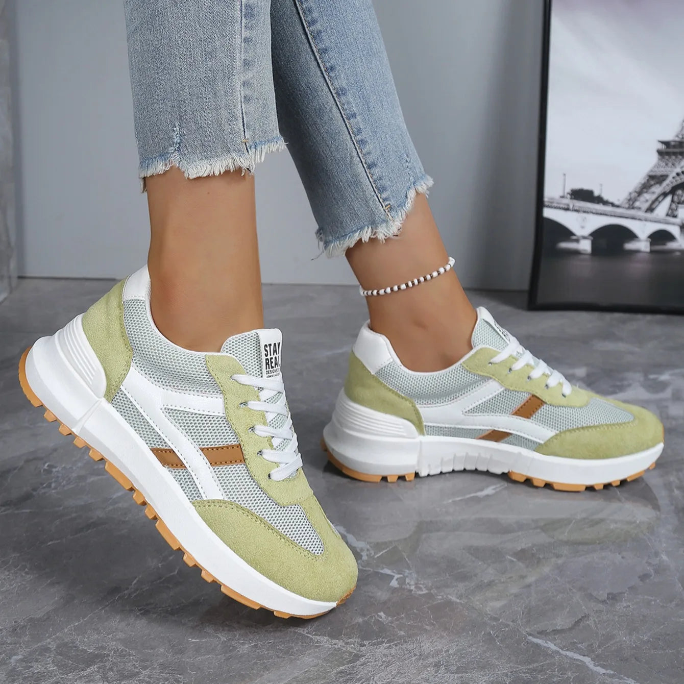 2026 New Women Sneakers Spring Autumn Casual Lace Up Designer Shoes Luxury Platform Loafers Anti Slip Comfort Female Sneakers