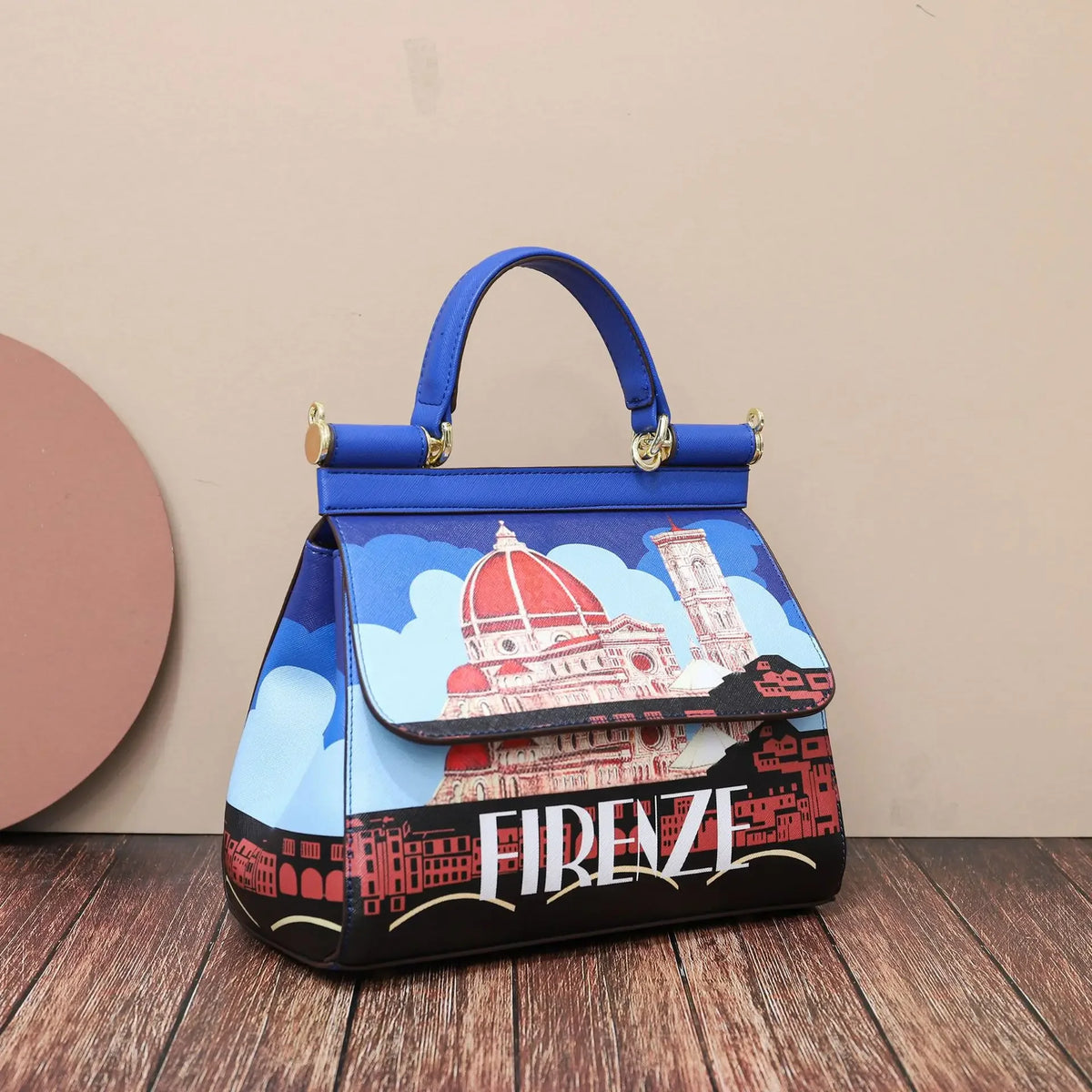 Luxury Women Bags Leather Vintage Painting Art Purse Handbags Girl Shoulder Bag Fashion Cross Body Messenger Bag Female Totes