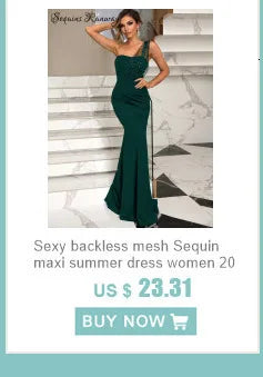 Sexy vintage maxi black sequin summer dress women 2025 elegant luxury birthday party long dresses fishtail evening dress vestido