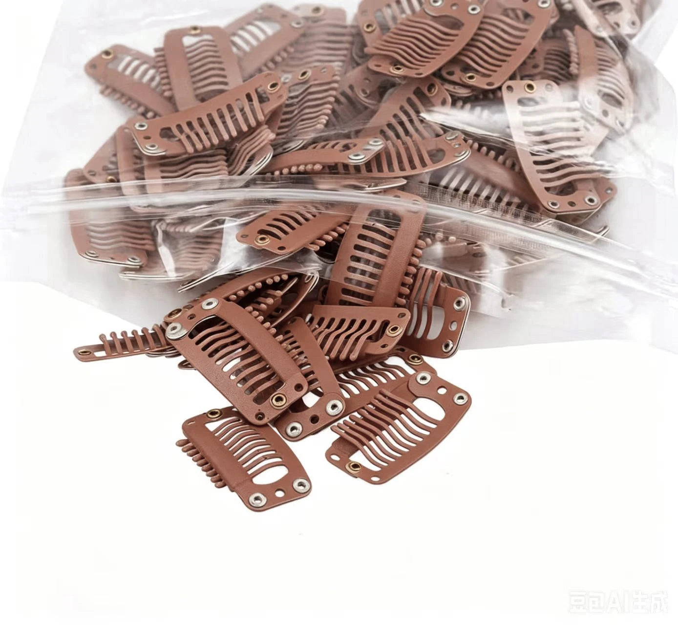 10/20/50 Pcs Hair Extensions Clips 9-Teeth Wig Comb Clips Snap Hair Extension Accessories Tool 32mm