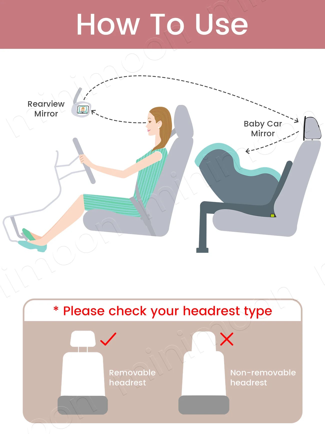 New Style Wide-Angle Baby Car Mirror, Square Rear Seat Safety Monitor for Baby & Child