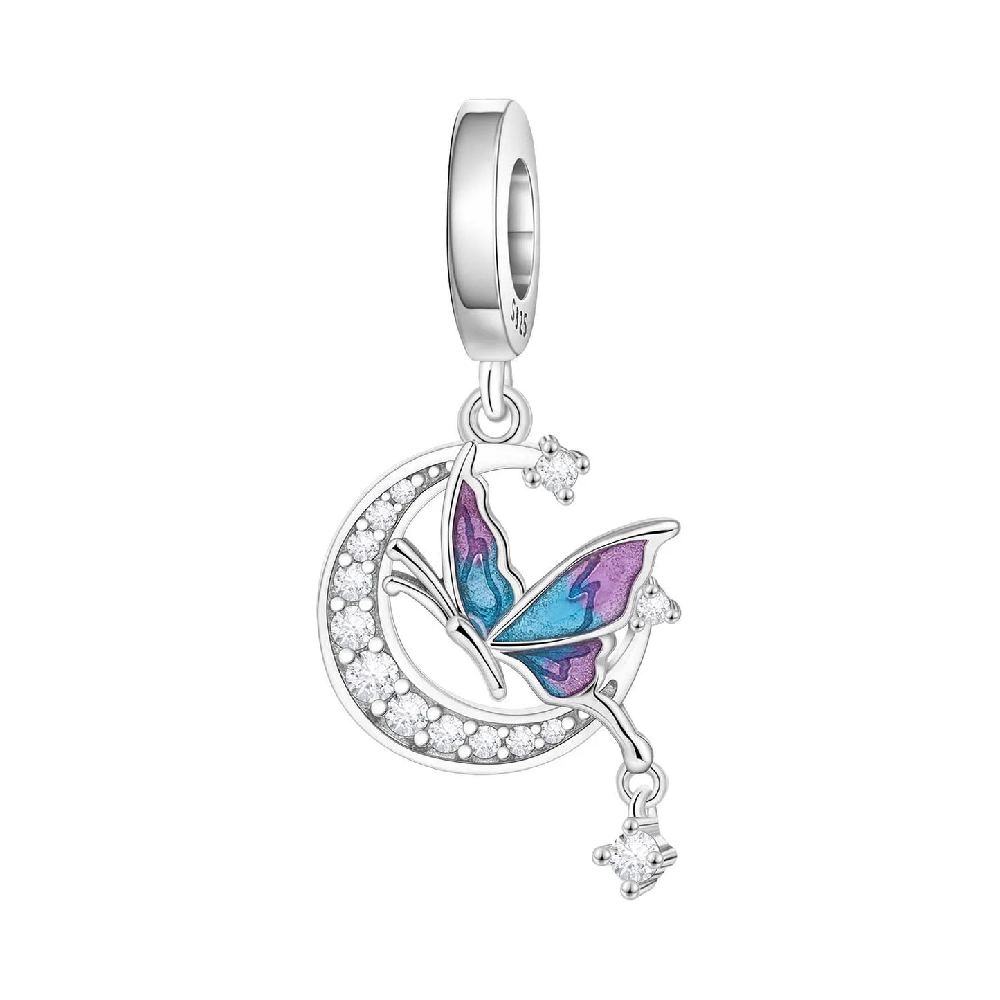 925 Sterling Silver Plated Bee Sunflower Butterfly Charm Pendant Fine Jewelry Women DIY Bracelet Necklace Birthday Party Gift