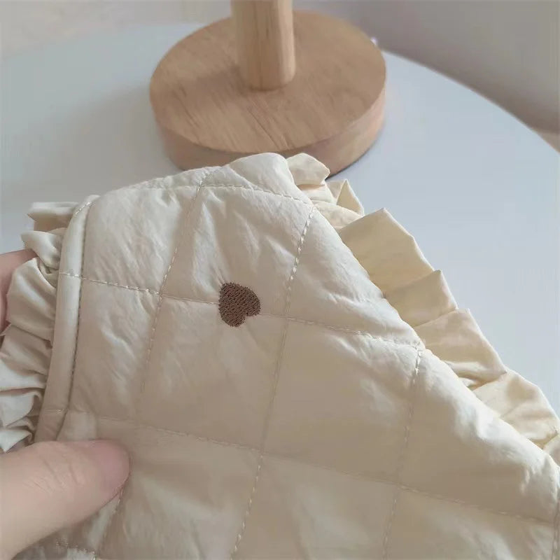 Children Winter Plush Warm Vest Kids Cute Print Waistcoats Children Daily Comfortable Versatile Outdoor Thermal Vest