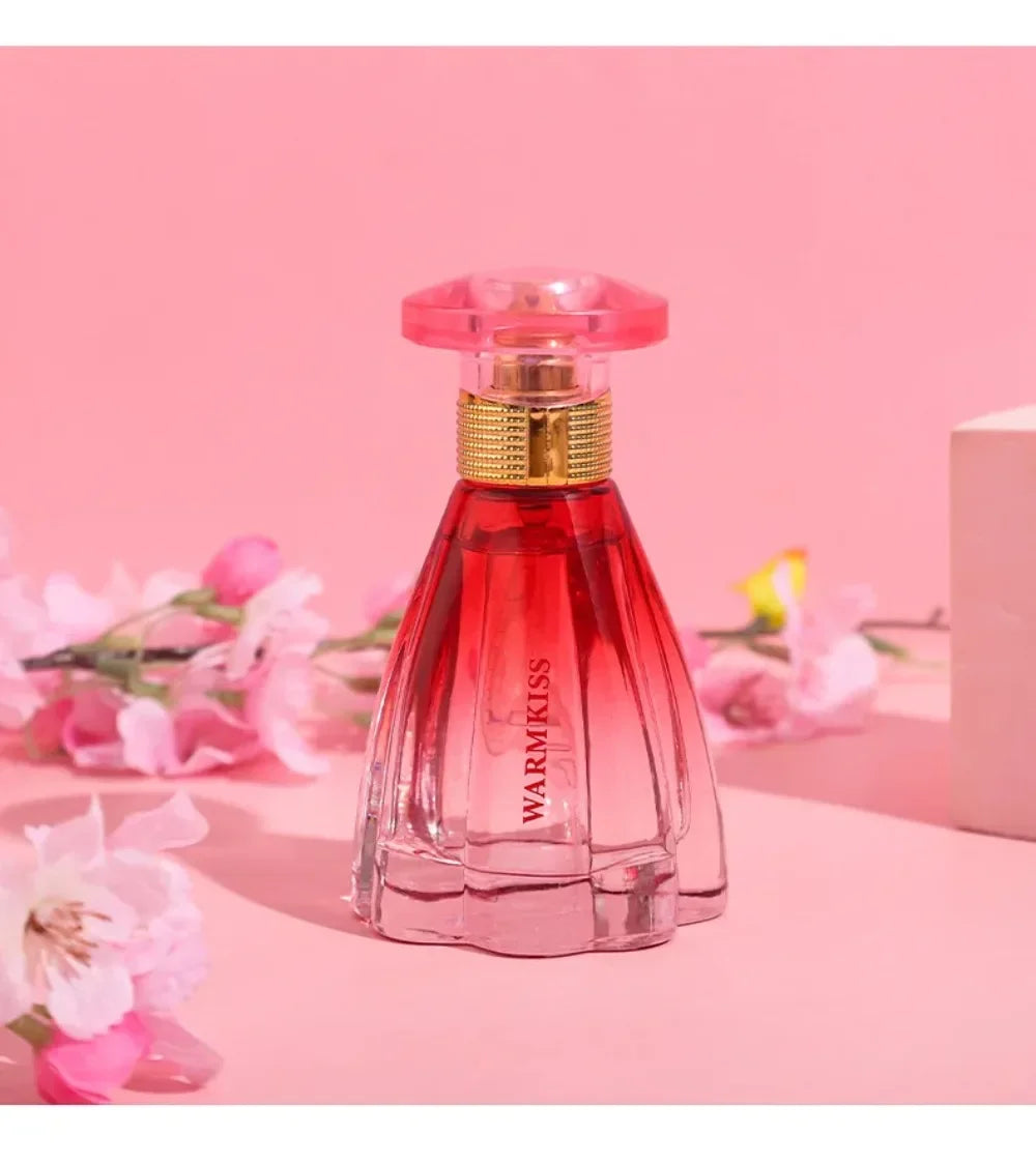 50ml WARMKISS Ladies Perfume Red Gradient Skirt Shape Bottle Long Lasting Sweet Floral Fruity Scent Valentine Dating Gift