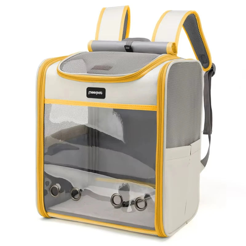 Outdoor Portable Cat Backpack Large Capacity Cat Carrier Bag Comfortable Pet Bag for Dogs Cats Ventilated Design Kitten Backpack