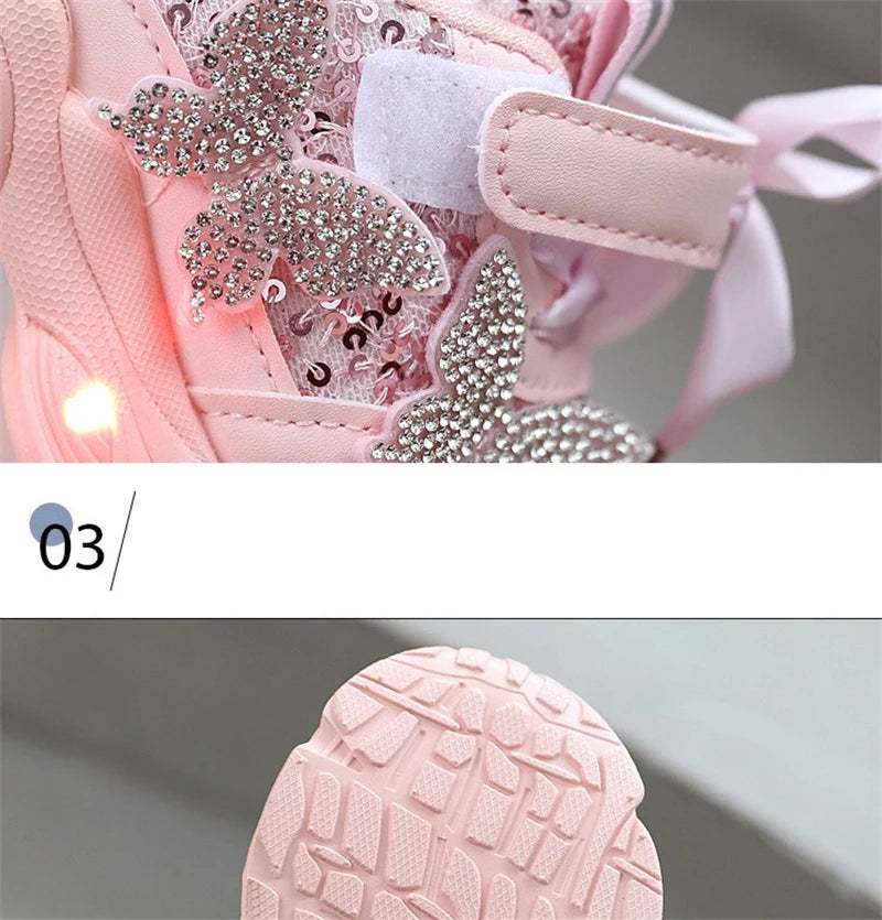 2026 New Girls Soft Sole Non-Slip Shoes Cute Princess Casual Sneakers Lightweight Sport Shoes for Toddler Little Girls Spring