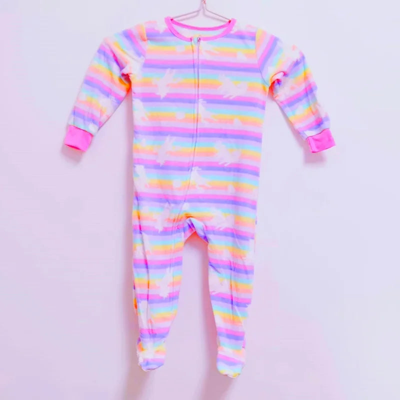 Autumn and Winter Children's Smooth Fleece Hanie Men and Girls Pajamas Baby Ridiculous Clothes to Increase the Code Package Feet