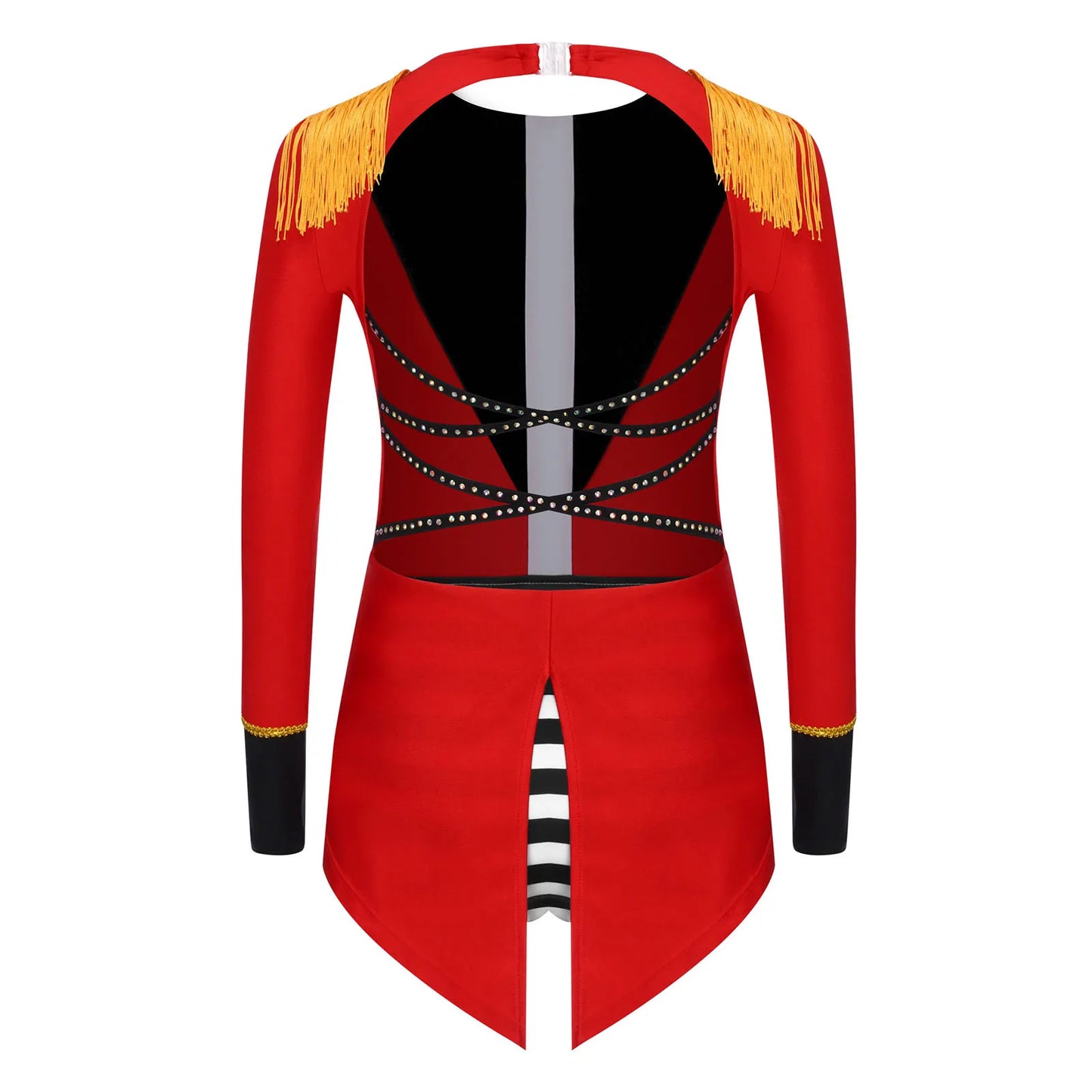 Halloween Costume Romper Circus Ringmaster Cosplay Carnival Party Shiny Sequins Leotard Dress Drum Majorette Magician Dress Up