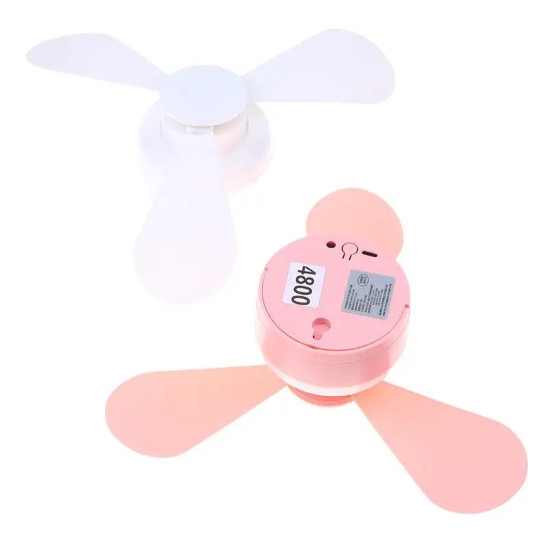 USB Rechargeable Ceiling Fan With Light Remote Control Portable Small Fan Lamp Ceiling Fans For Bedroom Dorm Camping Tent
