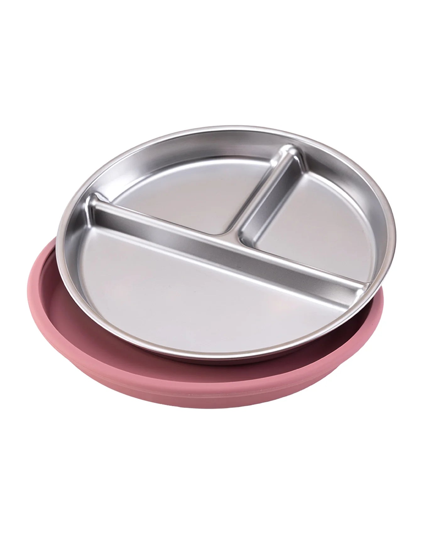 1PCS Stainless Steel Plate Detachable Suction Feeding Bowl For Baby  BPA Free Silicone Dishes Tableware Baby Newborn Items