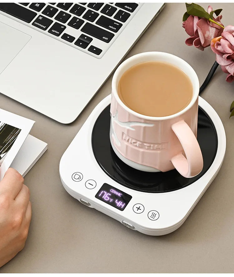 110V/220V Coffee Mug Warmer Timing Cup Heater Hot Tea Makers Heating Pad Warmer Coaster Electric Hot Plate Coffee Heater 36W