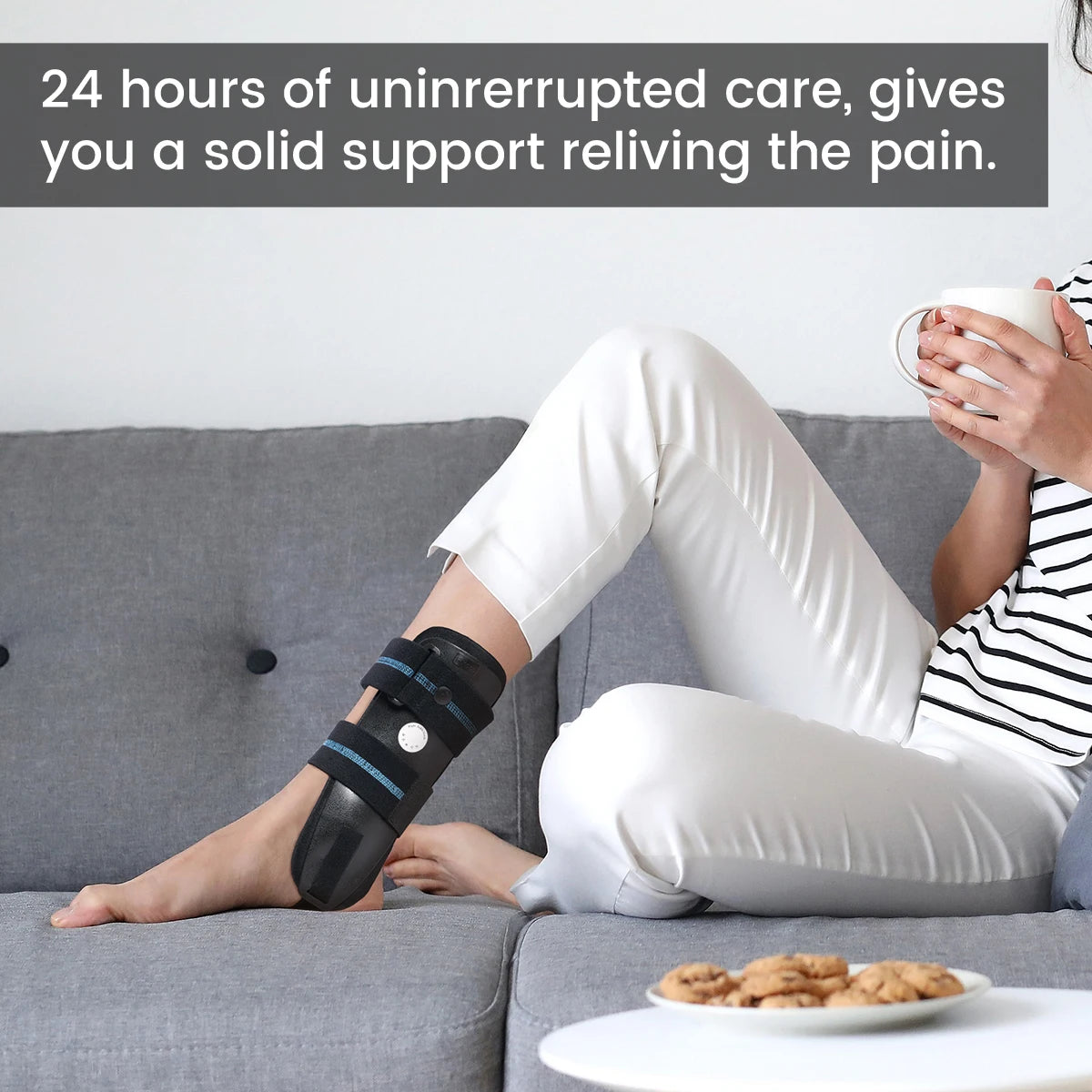 VELPEAU Ankle Brace Support for Ligament Injury and Tendonitis Surgery, Stirrup Ankle Splint Stabilizer with Foam & Gel Pad