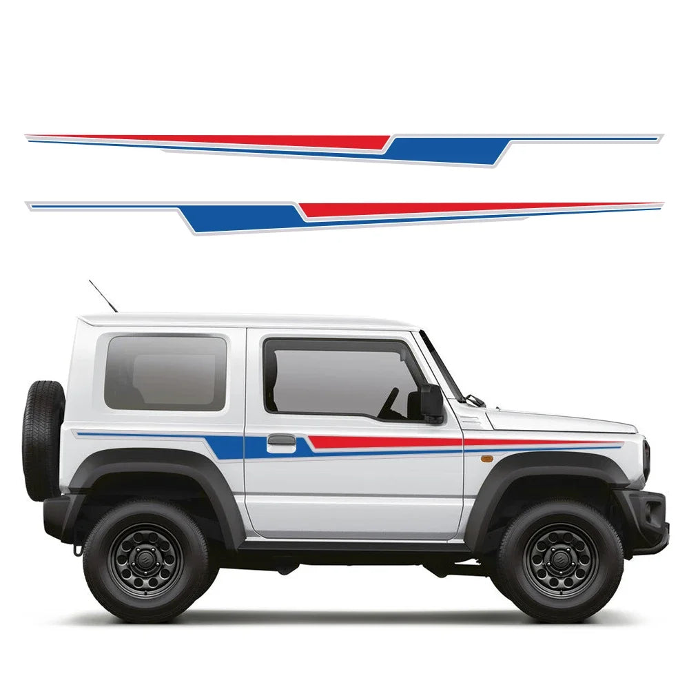 Auto Boby Stripe Decal Kit For SUZUKI JIMNY JB64W JB74W Car Door Side Stickers Car Waterproof Vinyl Film Car Accessories