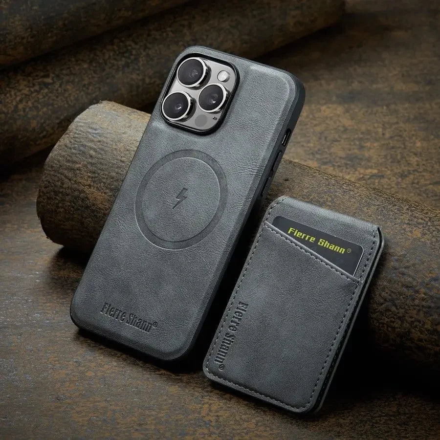 Magnetic Detachable Leather Wallet Phone Stand Case Wireless Charge Cover for iPhone  18 17Air 11 12 13 14 Plus 15 16 17 Pro Max