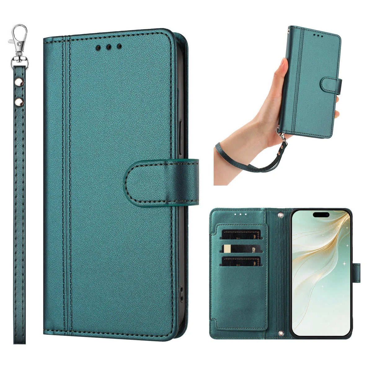 PU Leather Flip Phone Case For Oneplus 8T 9R 10T 11R 12R 13R 15T Holder 9 Card Slots Wallet Cover For Oneplus 13 12 11 10 9 Pro