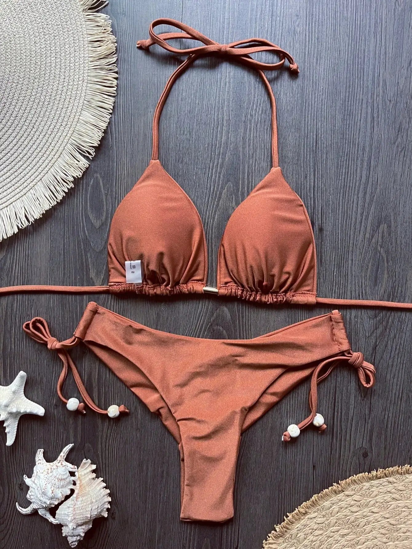 2026 Sexy Folds Bikini Set Solid Micro Bikinis Women Swimsuit Female Triangle Swimwear Beach Wear Bathing Suit