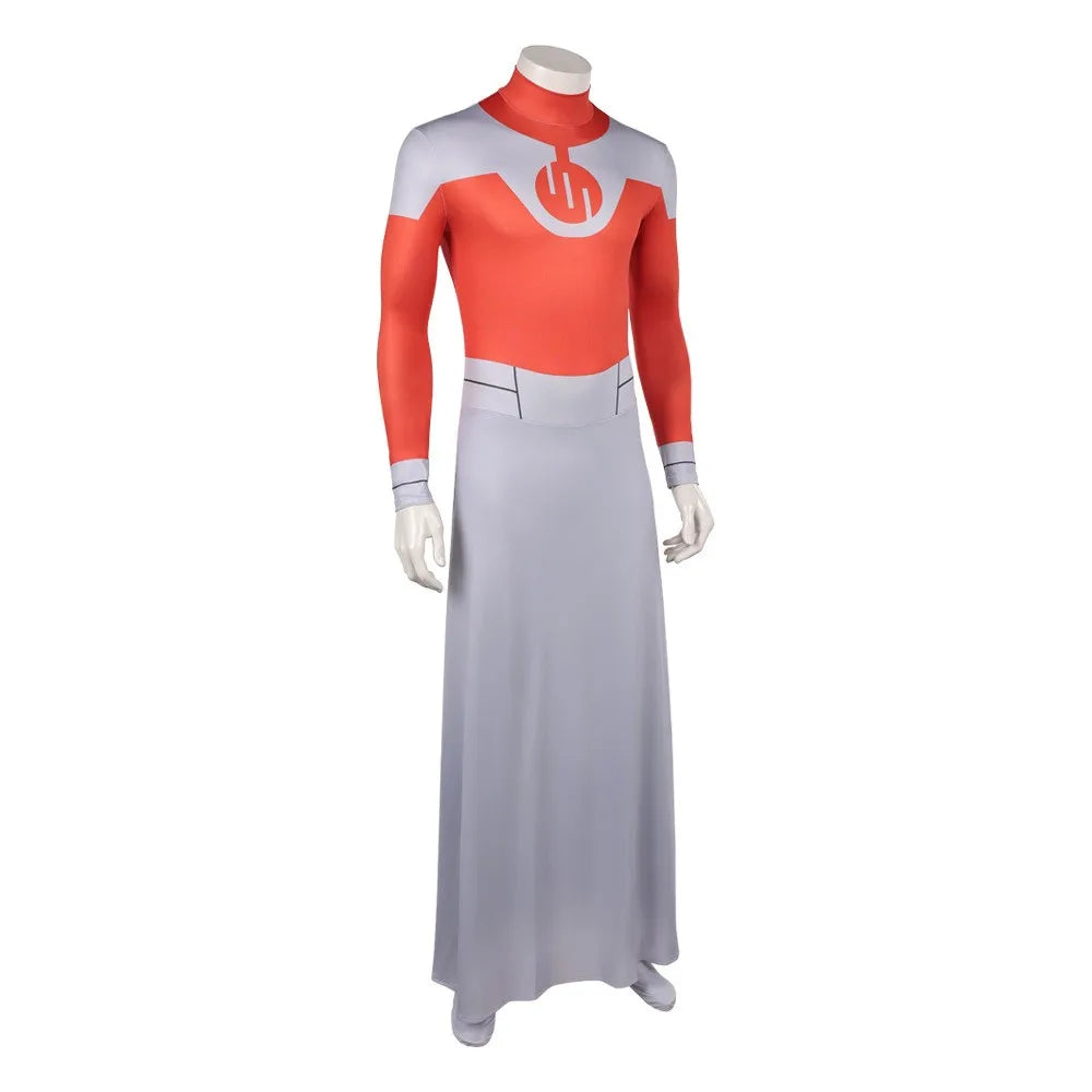 2026 Fancy Invincible Thragg Cosplay Costume Jumpsuit Cloak Performance Disguise Outfit Adult Role-playing Halloween Carnival