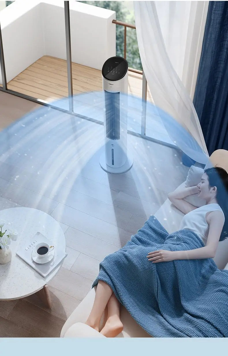 Smart Remote-Controlled Tower Fan: Home Cooling Fan & Evaporative Air Cooler