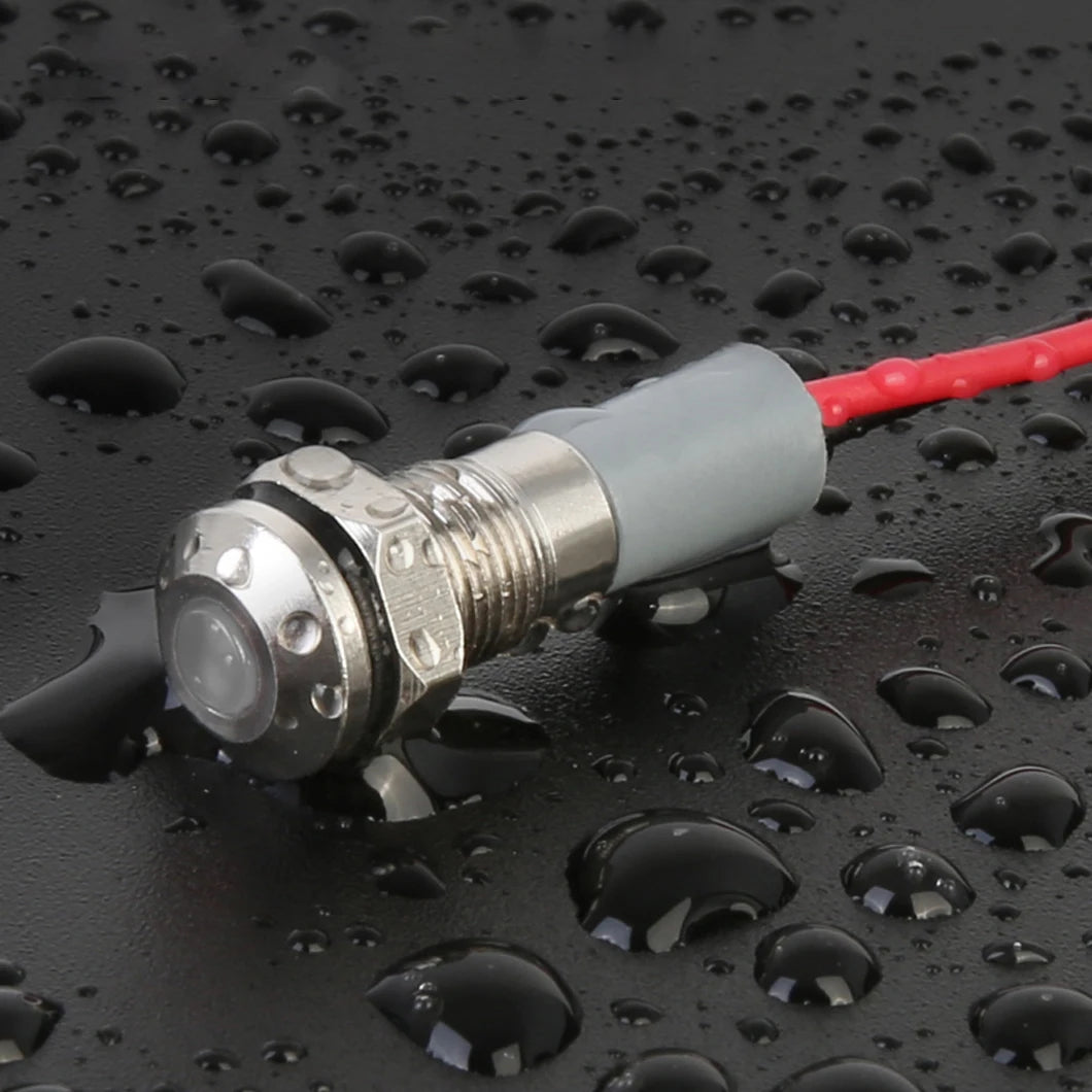 ABILKEEN 20PCS 6MM Mini Industrial Signal Indicator Light 3-6V 12-24V 110V 220V  IP65 Waterproof Metal Pilot Light
