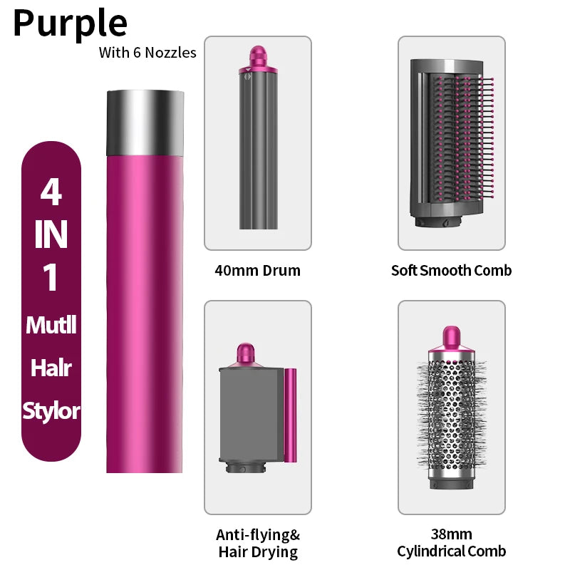 2026 New 7IN1 Multi Hair Styler Curling Iron Hair Hot Air Brush Curling Barrel Hair Dryer Salon Professional Curly Hair Styler