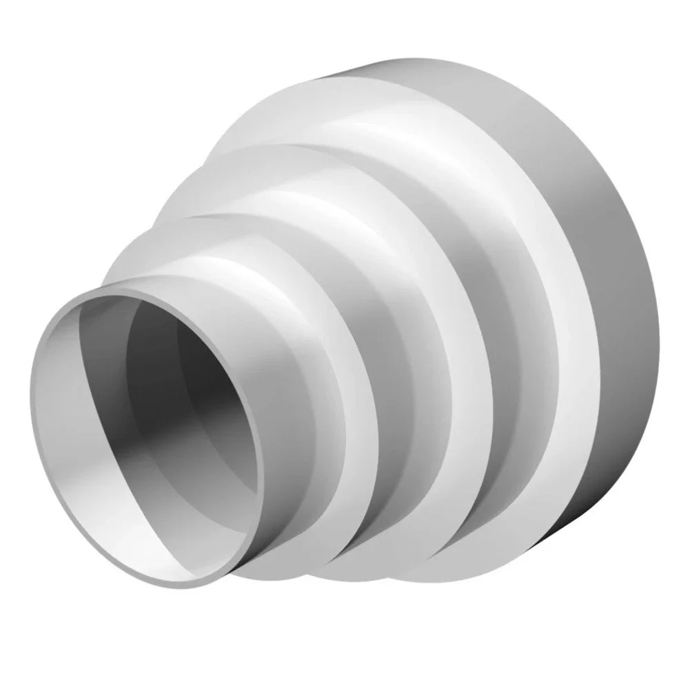 1Pcs Duct Reducer Extractor Fan Pipe Connector 80/100/120/125/150mm Ventilation Pipe Reducer Adapter Plastic Pipe Fitting