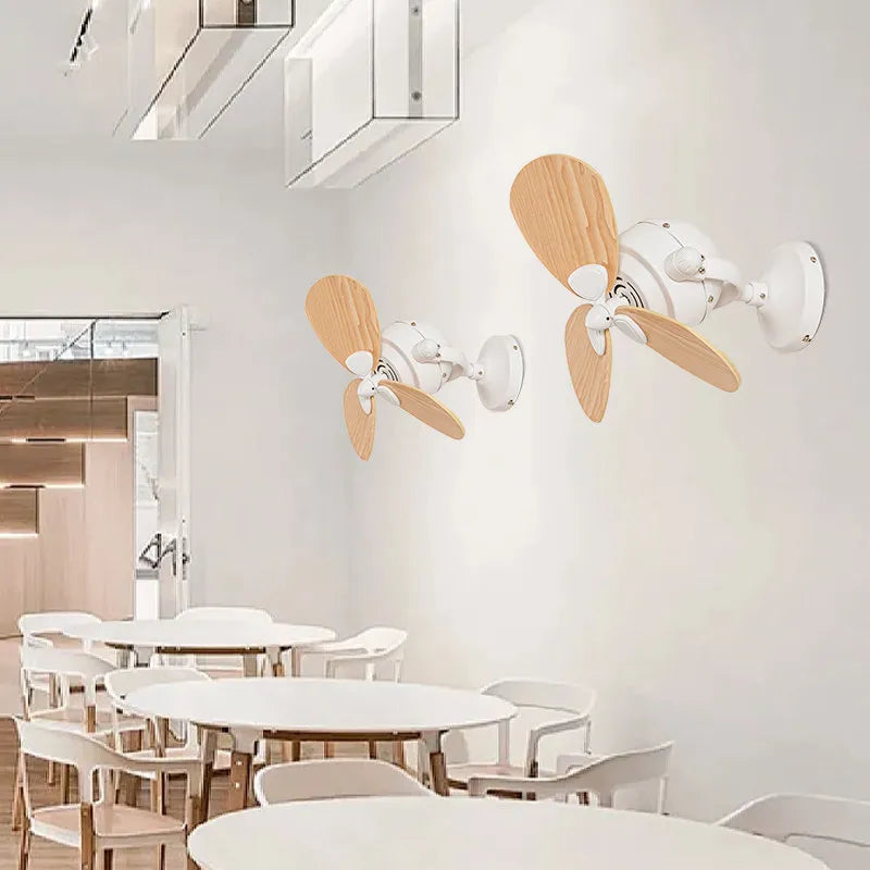 Creative Shaking Head Ceiling Fan 16 Inch Mini Living Room Bar Balcony Corridor Ceiling Wall Dual Purpose Fan Wall Mounted Fans