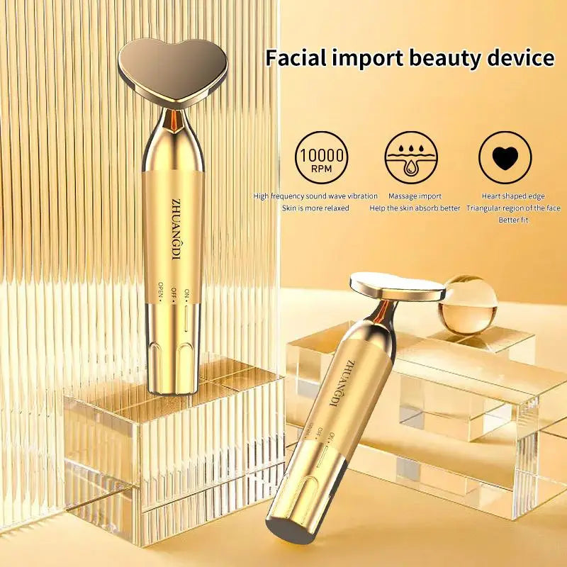 Electric Facial Beauty Devices Face Lifting Anti Wrinkle Facial Eye Massage With Face Cream Introducer Skin Rejuvenation