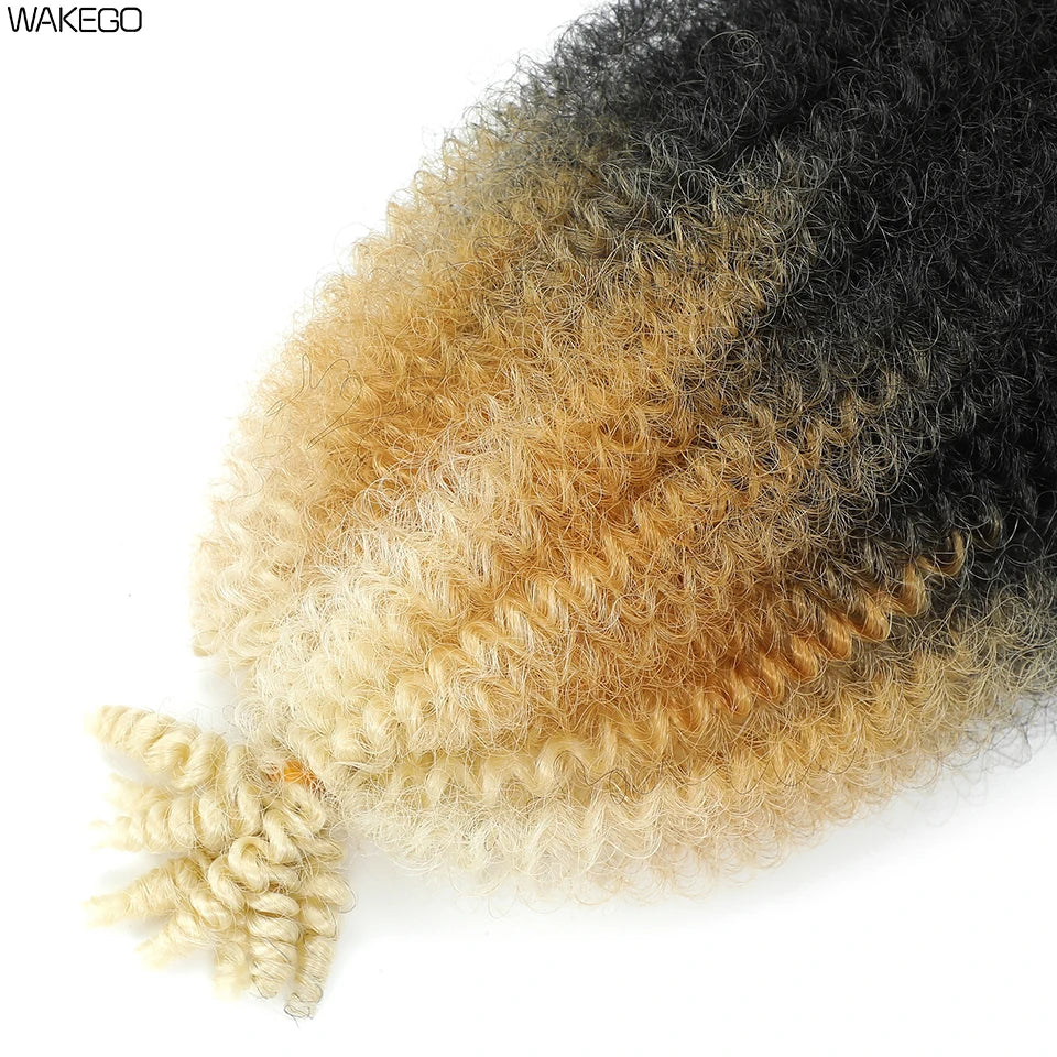 Marley Twist Braiding Hair Ginger Burgundy Ombre Brown Black Springy Afro Twist Hair PreFluffed Spring Twist Kinky Braiding Hair