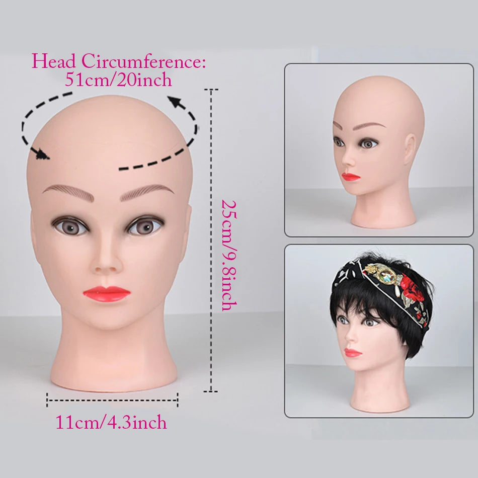 Mannequin Head Wig Stand With Adjustable Wig Tripod Stand Holder For Wigs Making Display cosmetology supplies hairdressing head