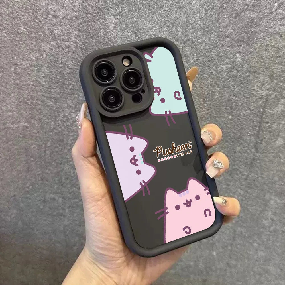 Funny Lovely Pusheen Cat Phone Case For vivo Y39 Y04 Y29 Y28 Y03 Y17s Y19s Y100 Y78 Y36 Y27 Y16 Y77 Y75 Y35 Y22s Y02 Y72 Y76 5G
