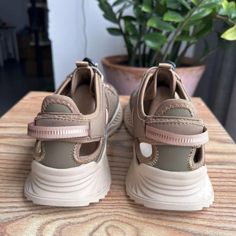 Outdoor Men's Leather Sandals Non-slip Men's Casual Sneakers Comfortable Beach Sandals Summer Men's Breathable Wading Shoes