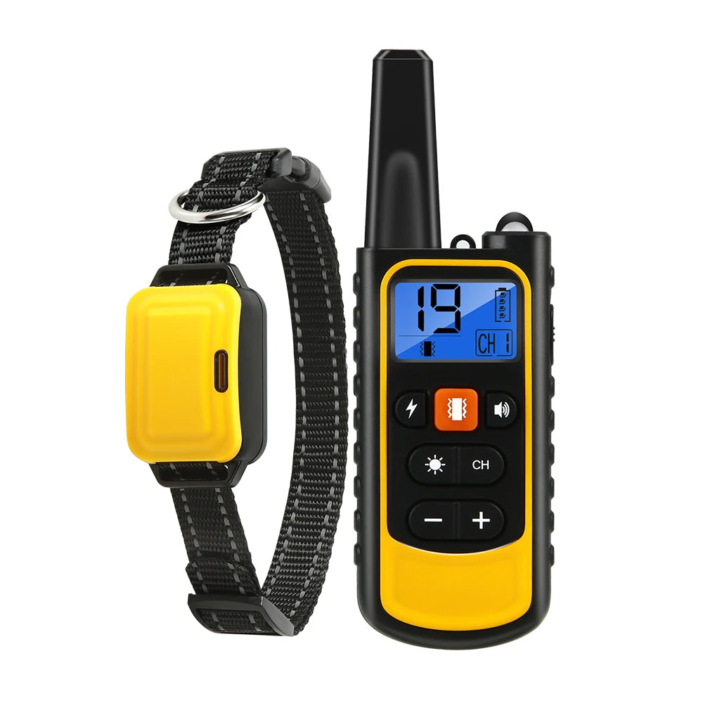 Electric Dog Training Collar 800m Distance Remote Control Dog Trainer rechargeable Dog Collar Anti Barking Collar for Dogs