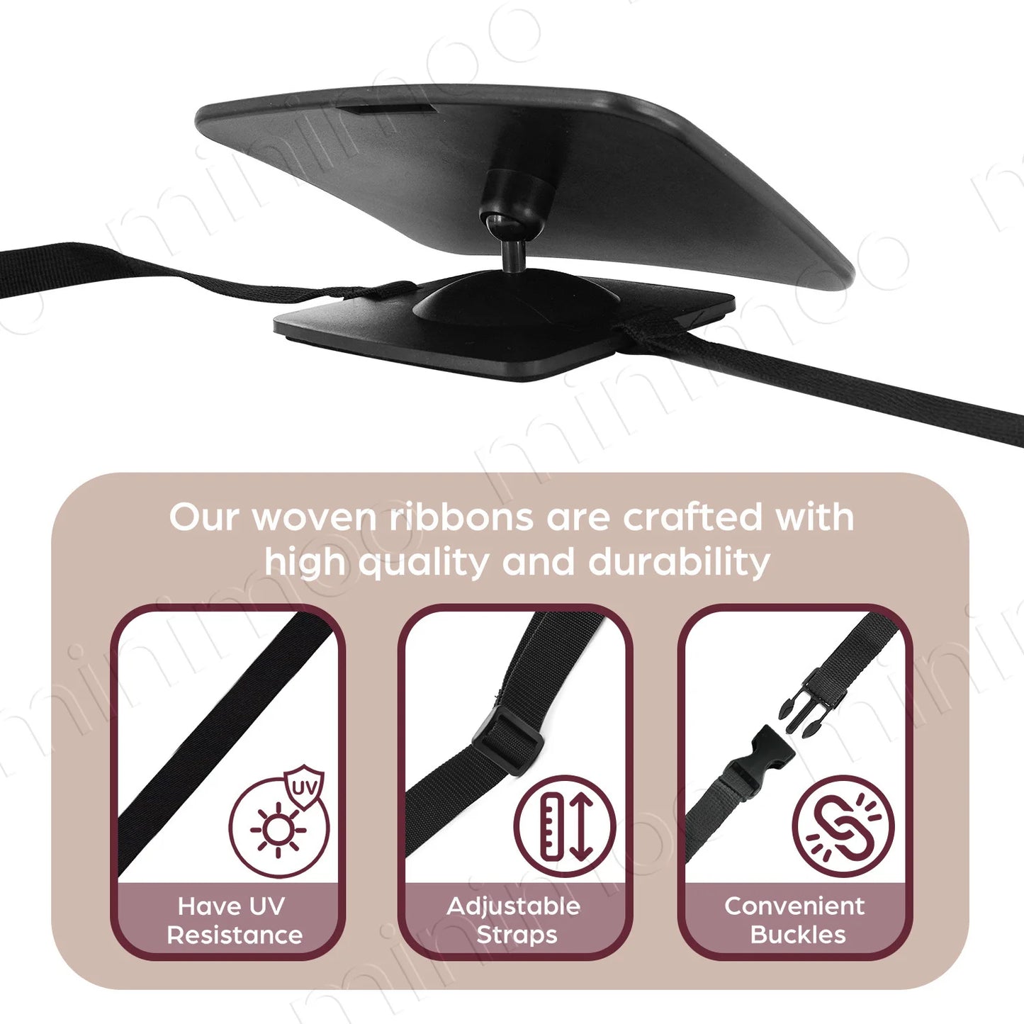 360° Rotatable Baby Car Mirror with Wide-View & Shatterproof Design for Safe Monitoring of Rear-Facing Infant