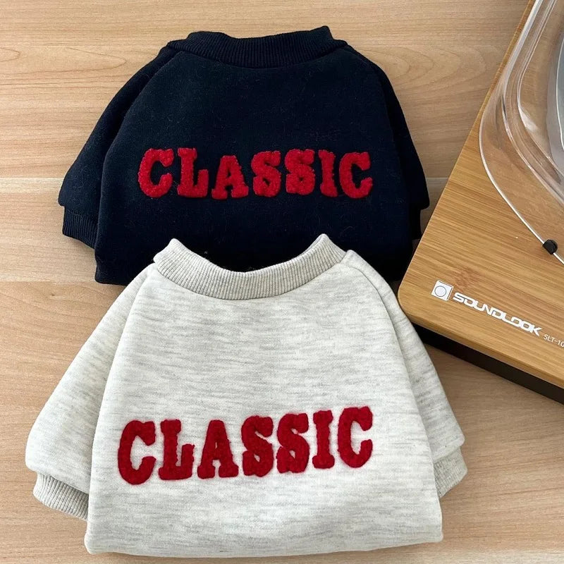 Dog Hoodies Striped Warm Winter Dog Clothes Pet Dog Coat with D-Ring Chihuahua French Bulldog Dog Accessories Puppy Dog Costume