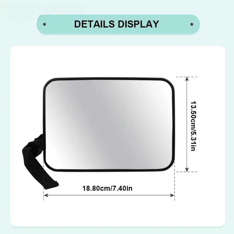 Universal Wide View Adjustable Car Seat Baby Mirror Headrest Mount  Safety Monitor  Interior  Back  Rearview for  Infant  Child