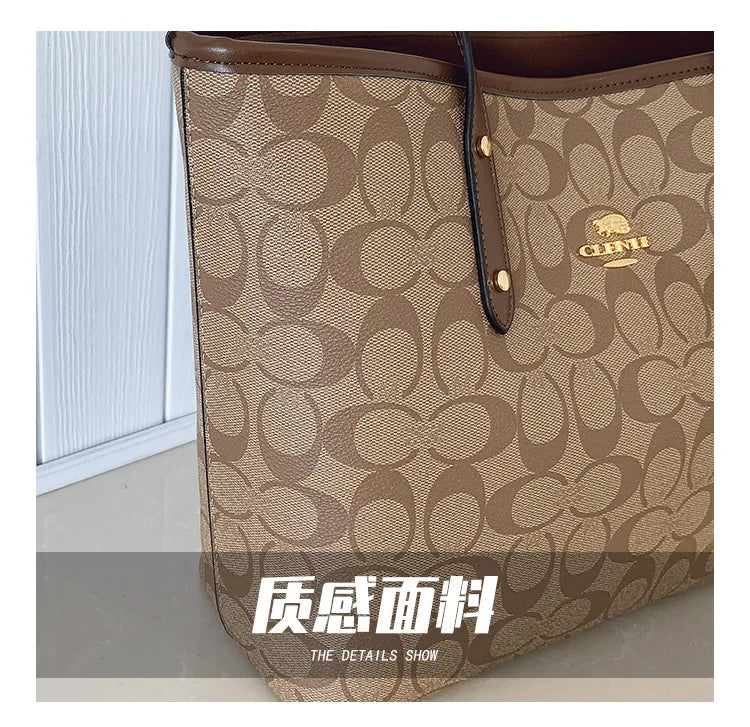 Luxury Designer Women'S One Shoulder Handbag Printed Vintage Paris Fashion Tote Bags Large -Capacity Portable Bag Cluch Bag Purs